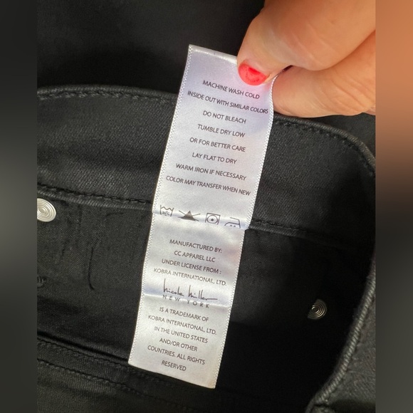 Nicole Miller Women's Black Straight Leg Jeans size 14 (M127) never worn - Picture 7 of 11